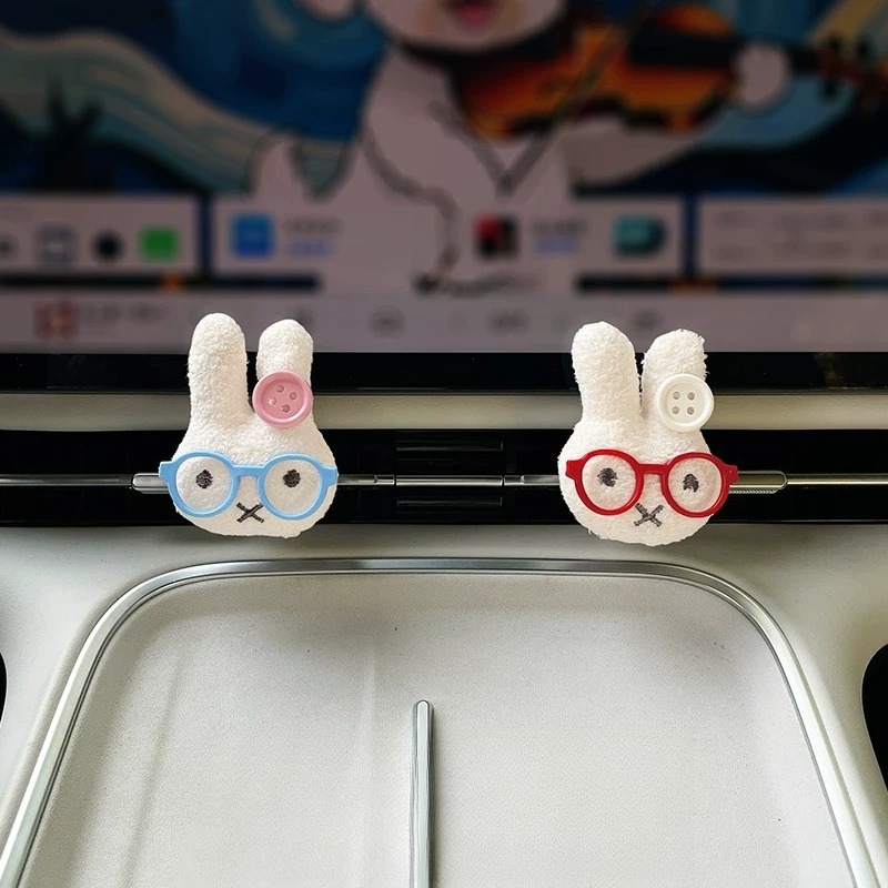 Car Fragrance Diffuser - Cute Rabbit with Glasses Car Air