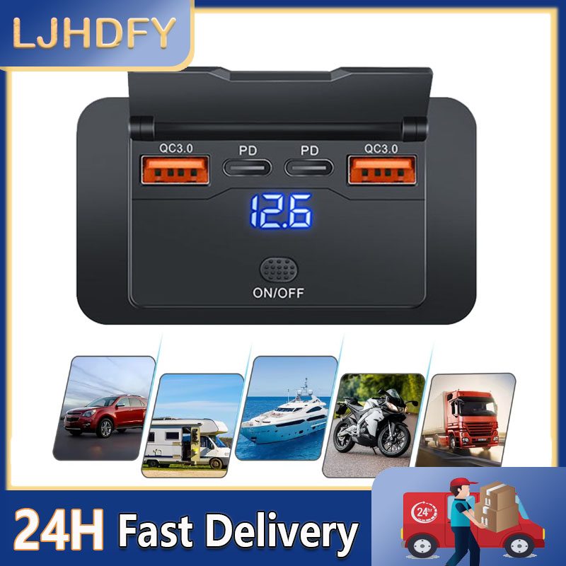 4 Ports Dual PD Dual QC 3.0 US - Car Accessories Qc recension och pris