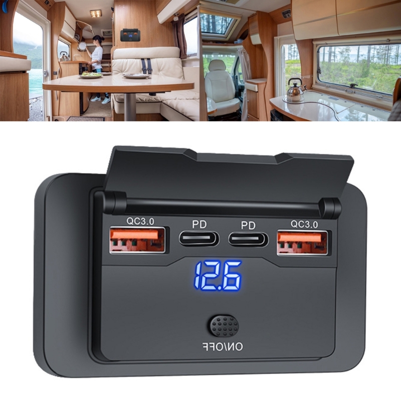 4 Ports Dual PD Dual QC 3.0 US - Car Accessories Qc recension och pris