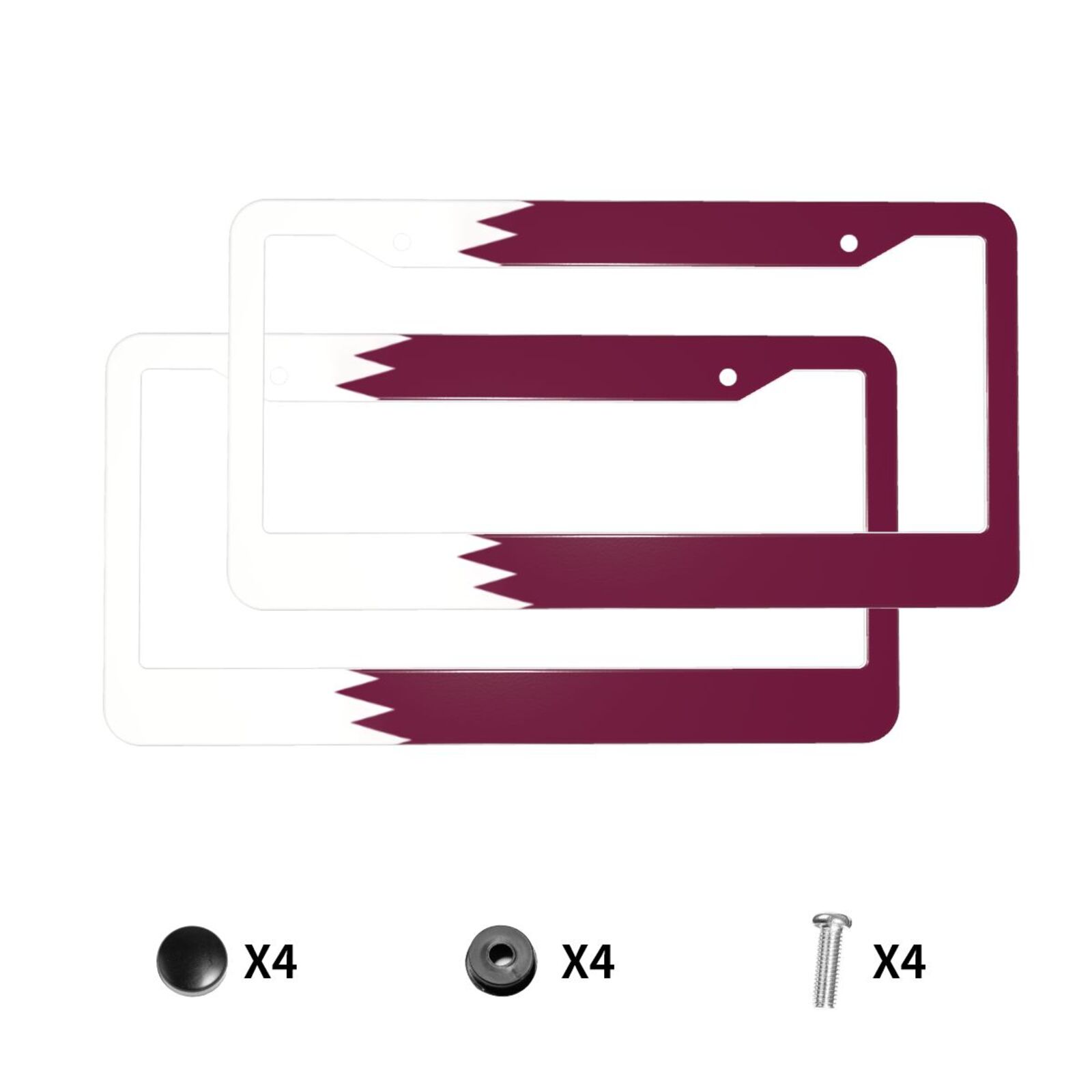 Flag of Qatar Pattern License  - Car Accessories Qatar recension och pris