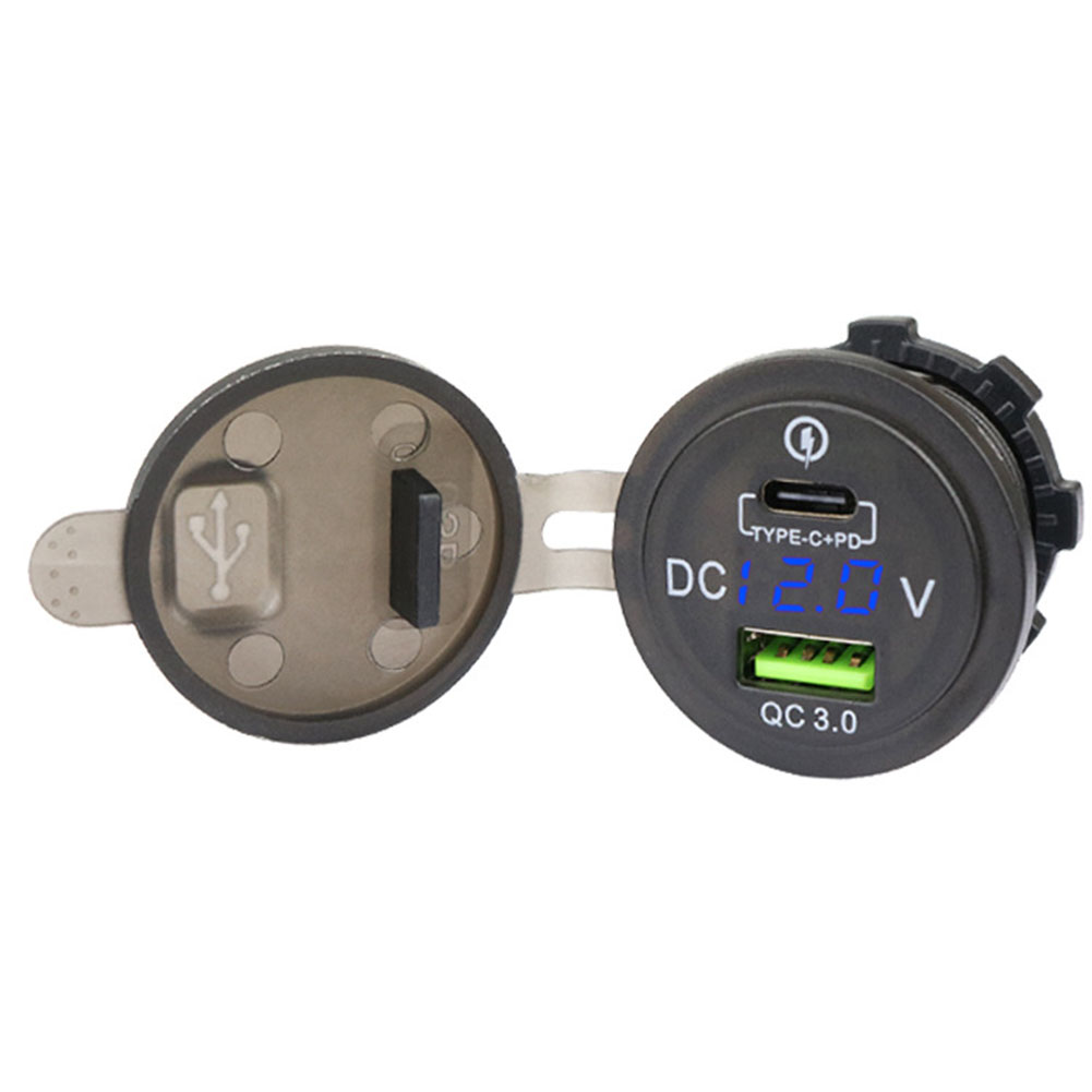 LED Outlet QC 3.0 Socket Voltm - Car Accessories Qc recension och pris