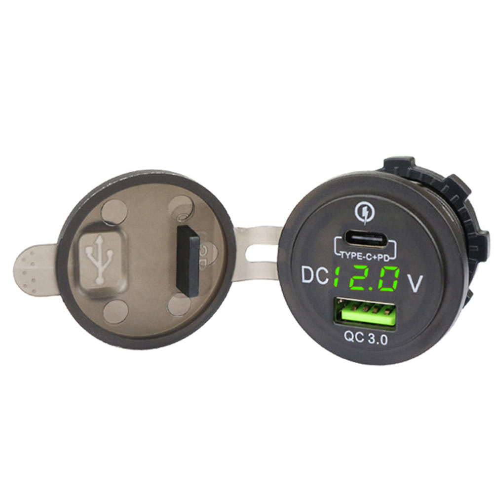 LED Outlet QC 3.0 Socket Voltm - Car Accessories Qc recension och pris