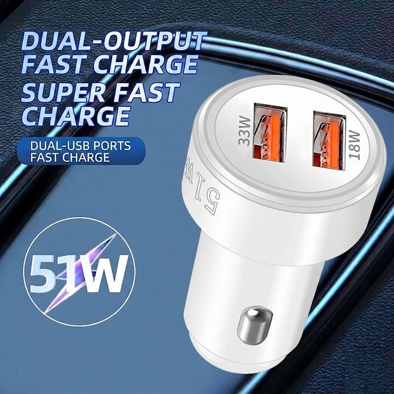 Fast Charging 51W Dual Port US - Car Accessories Qc recension och pris