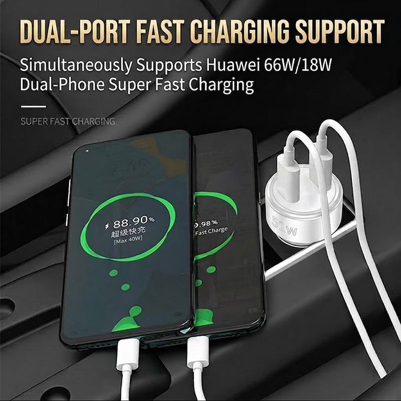 Fast Charging 51W Dual Port US - Car Accessories Qc recension och pris