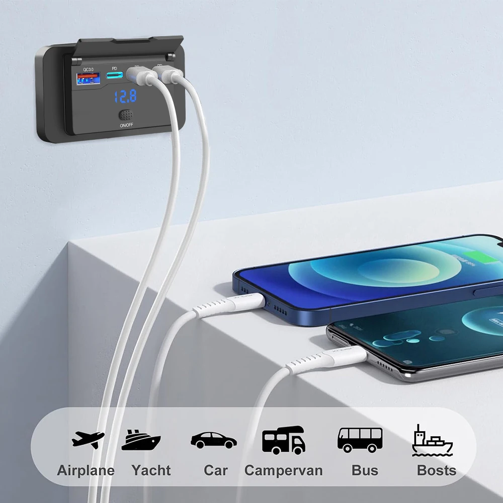 Three PD & QC 3.0 USB Car Char - Car Accessories Qc recension och pris