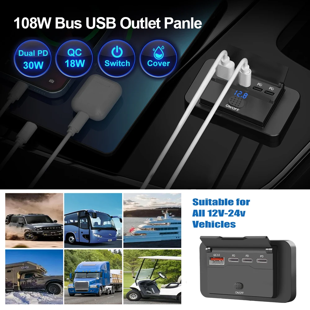 Three PD & QC 3.0 USB Car Char - Car Accessories Qc recension och pris