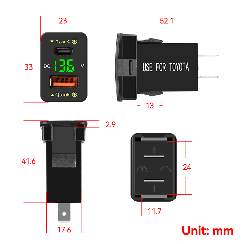 QC3.0 48W Usb C PD Port 12V/24 - Car Accessories Qc recension och pris