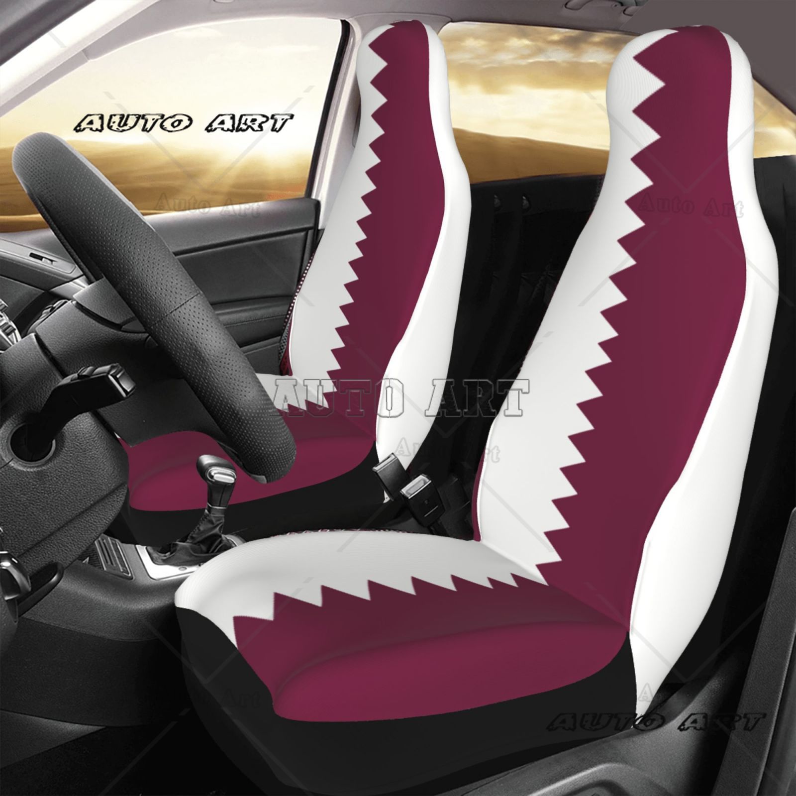 Qatar Flag Printed Patriotic-t - Car Accessories Qatar recension och pris