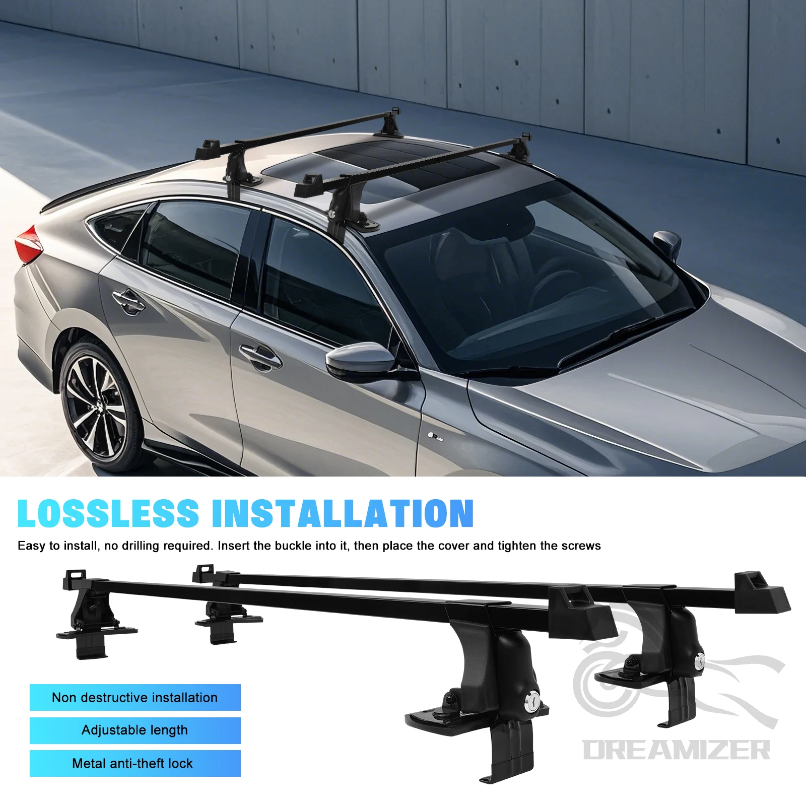 1 Pair Universal 54 inch Vehic - Car Roof Rack Cross Bar recension och pris