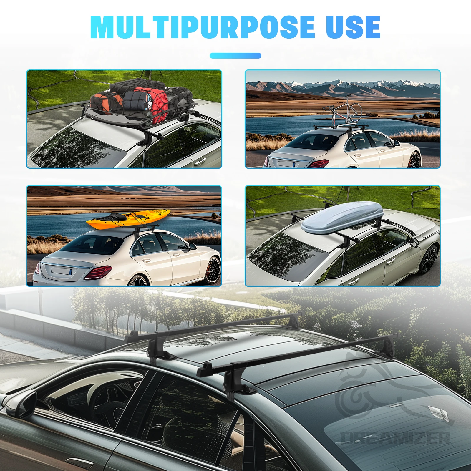 1 Pair Universal 54 inch Vehic - Car Roof Rack Cross Bar recension och pris