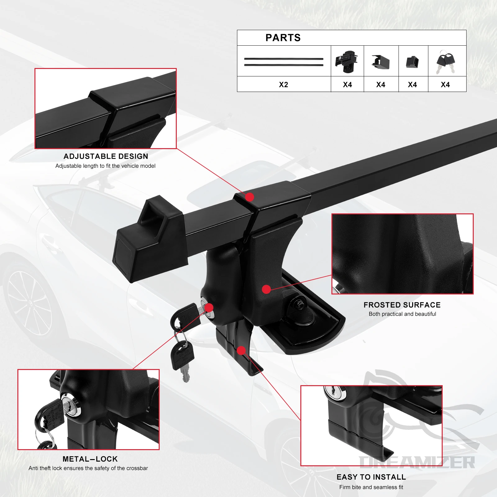 1 Pair Universal 54 inch Vehic - Car Roof Rack Cross Bar recension och pris