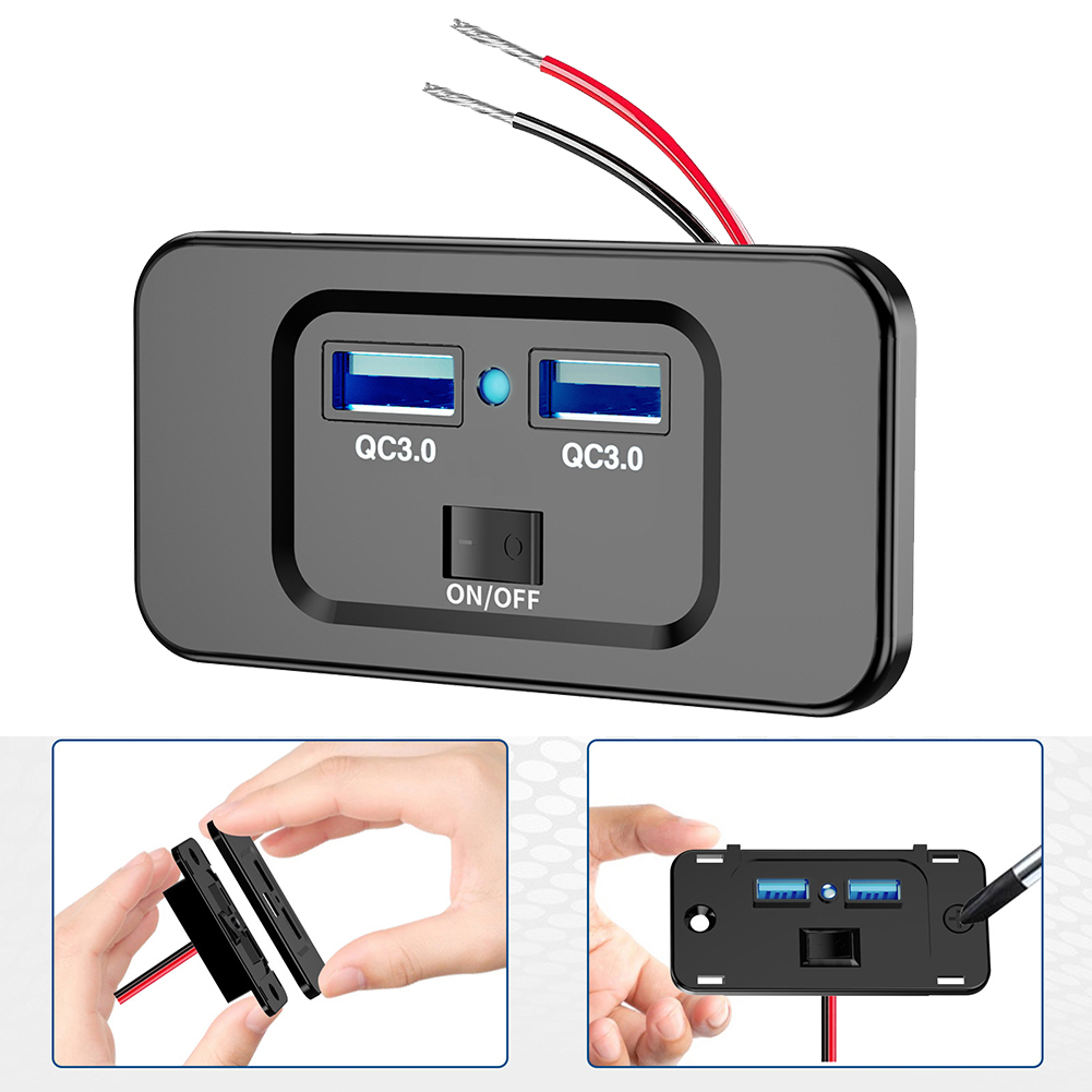 12V-24V QC 3.0 Dual USB Car Fa - Car Accessories Qc recension och pris