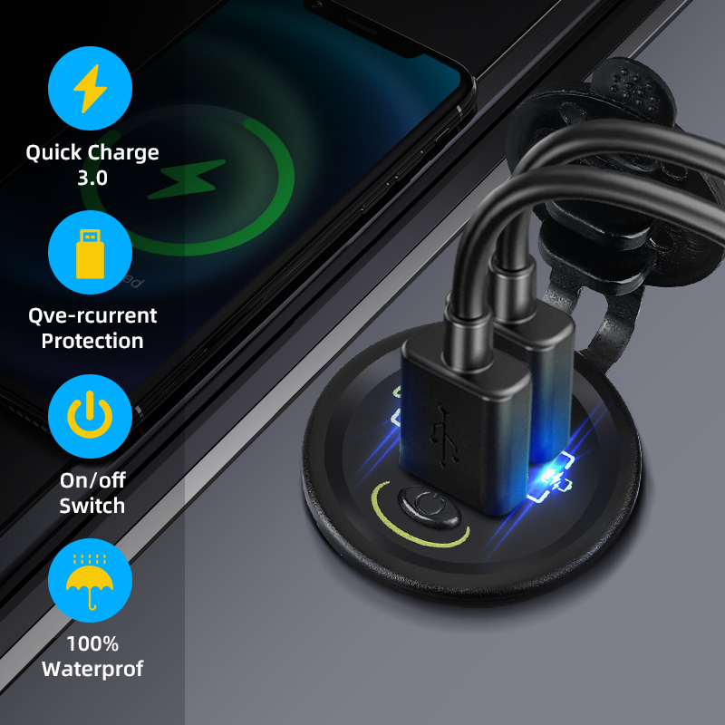 QC3.0 36W Car Usb Charger Auto - Car Accessories Qc recension och pris