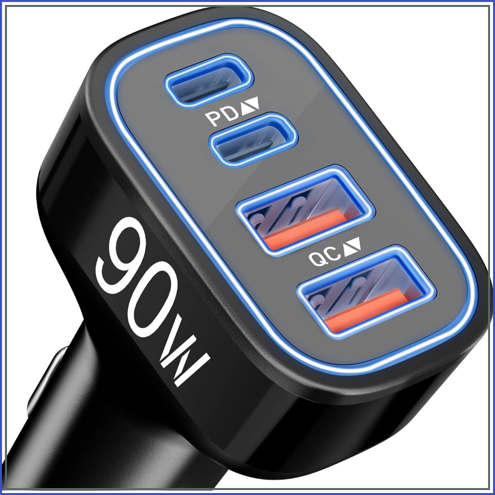 90W 4-Port Fast USB-C Car Char - Car Accessories Qc recension och pris